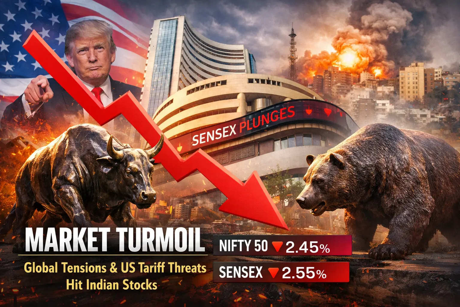 Can Indian Markets Recover After Recent Declines Amid Global Tensions?