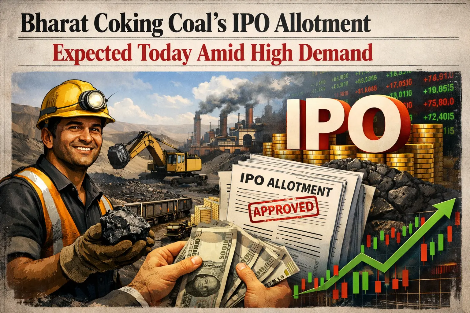 Bharat Coking Coal's IPO Allotment Expected Today Amid High Demand