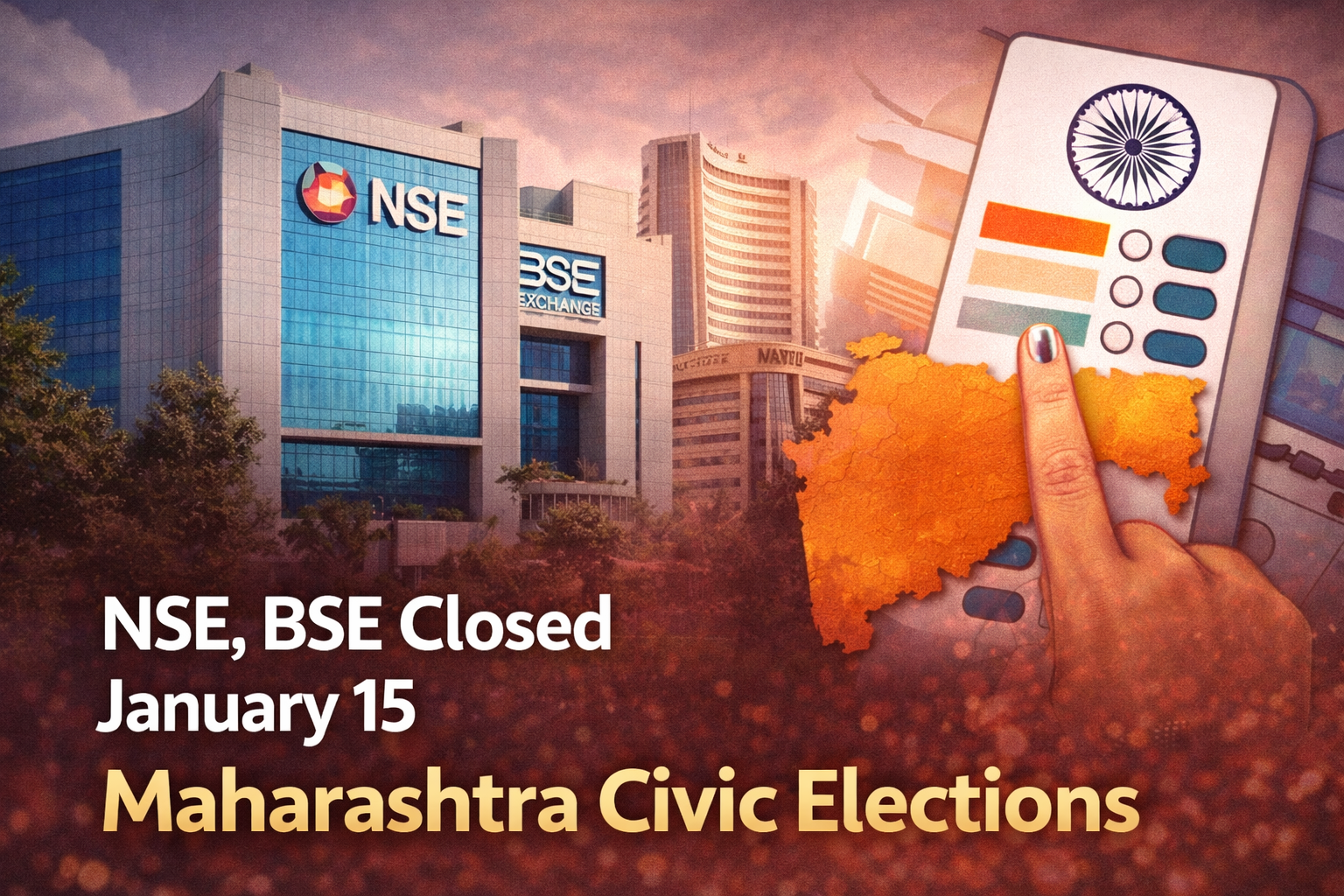 Stock Exchanges to Close for Maharashtra Civic Elections Tomorrow