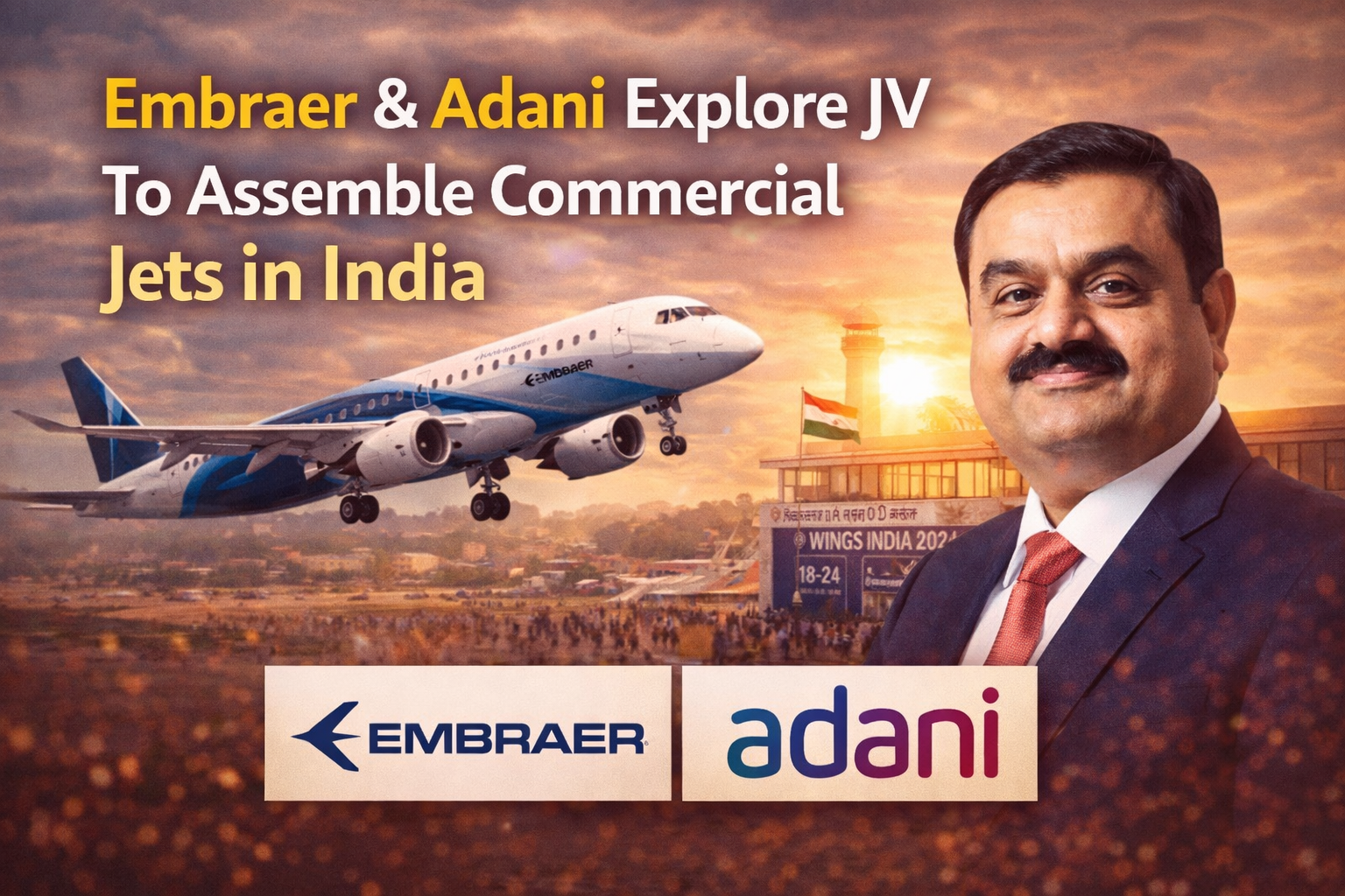 Embraer and Adani Group Team Up for India's Aircraft Assembly Ambitions
