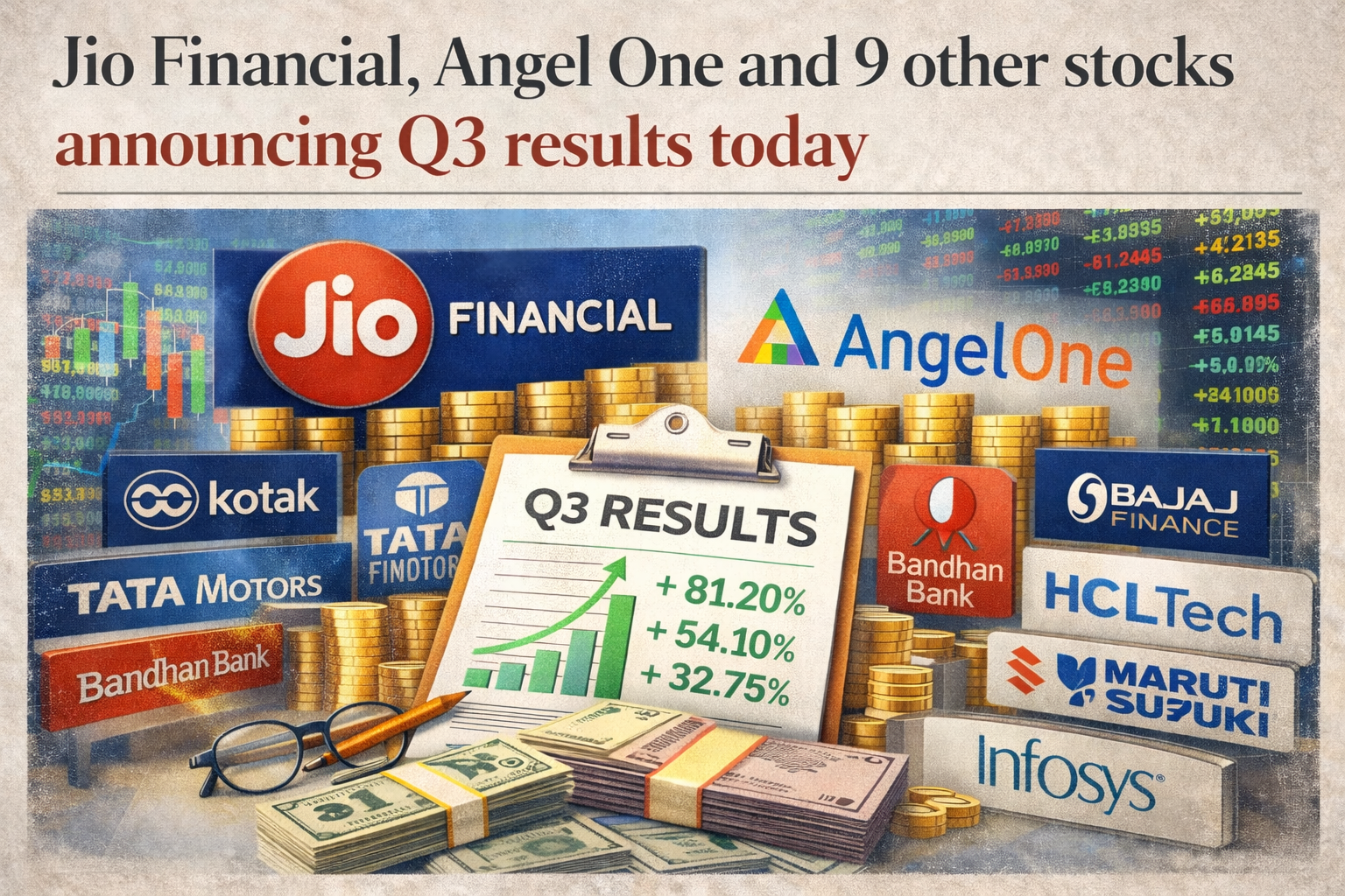 Jio Financial, Angel One and 9 other stocks announcing Q3 results today