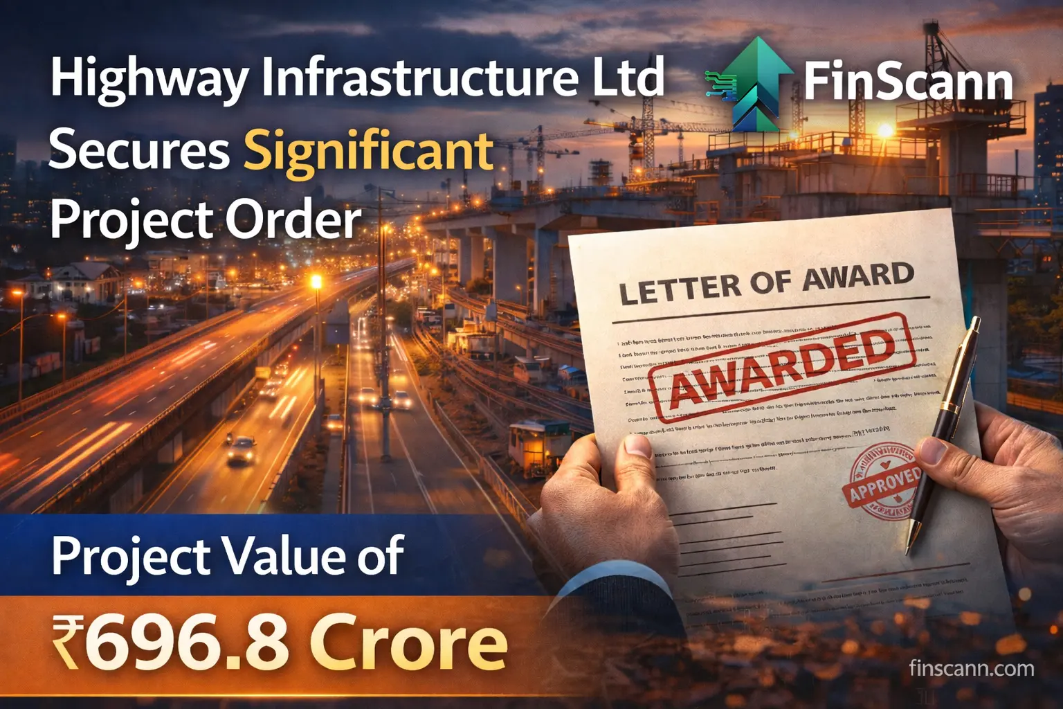 Highway Infrastructure Ltd Awarded 696.8 Million Rupee Project