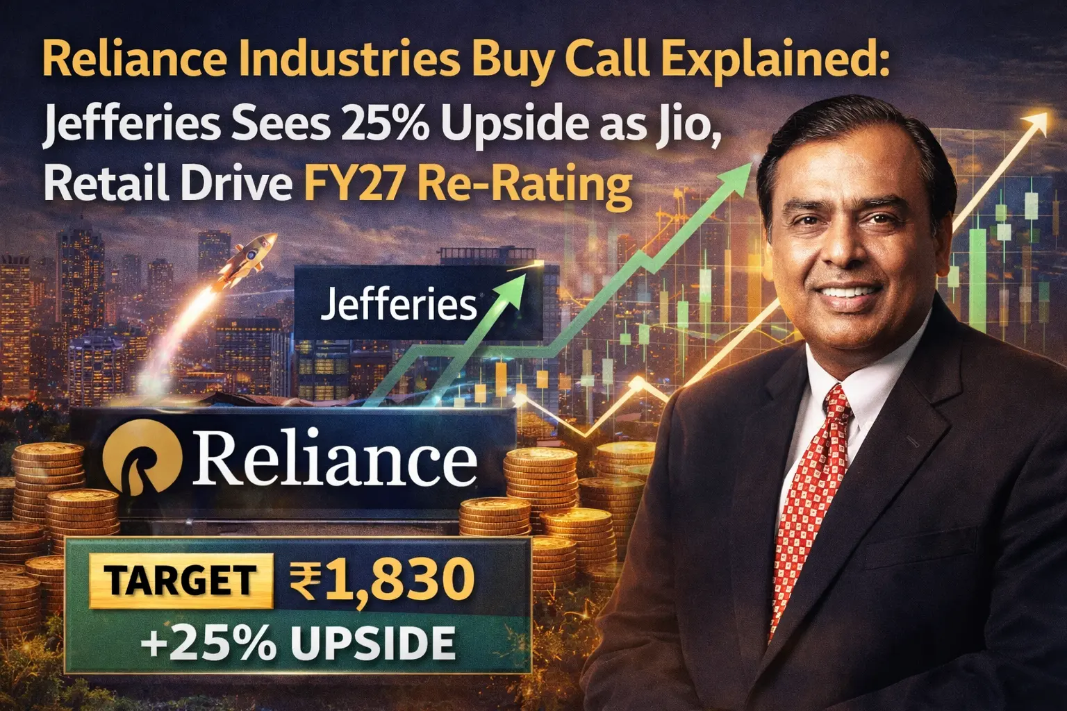 Should You Buy Reliance Industries Now? Jefferies Targets ₹1,830 on Jio, Retail Growth