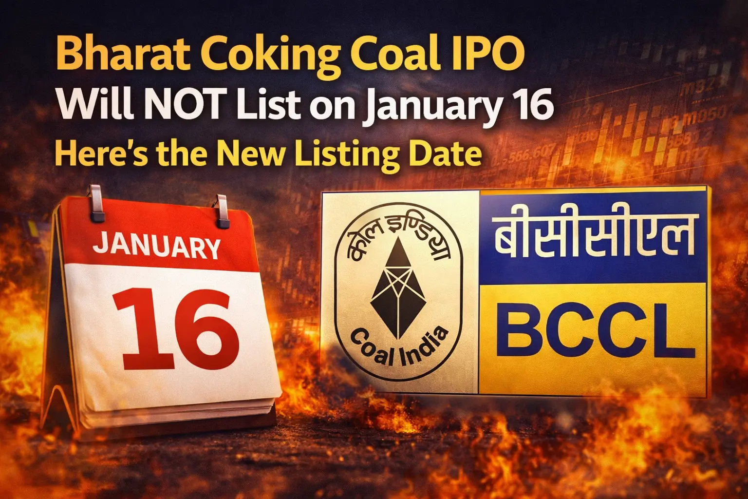 IPO Listing Delayed: Bharat Coking Coal IPO Won’t Debut on Jan 16, Check New Date