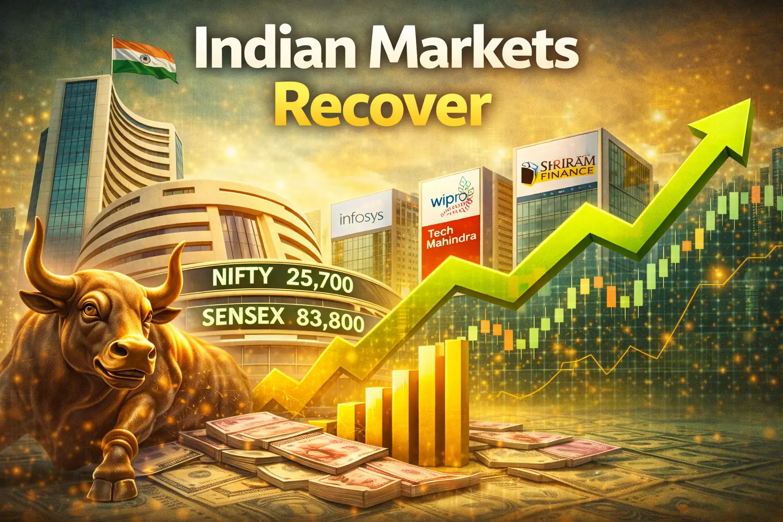 Indian Markets Recover as IT Stocks Lead Gains Amid Positive Earnings Outlook