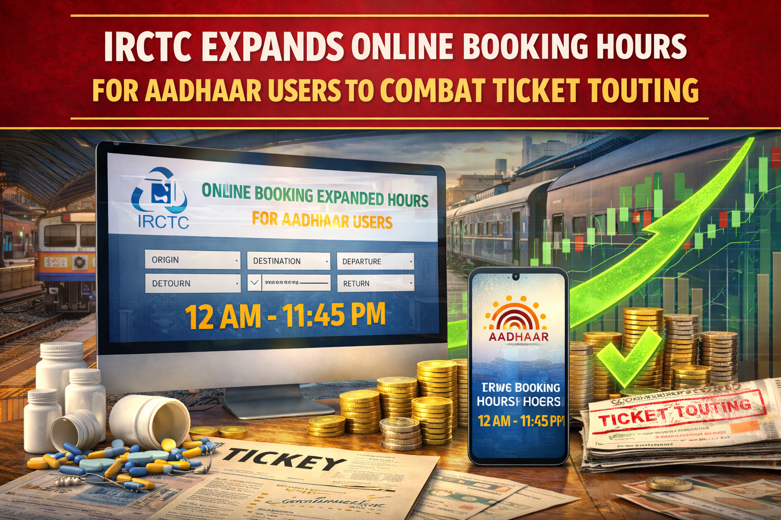 IRCTC Expands Online Booking Hours for Aadhaar Users to Combat Ticket Touting