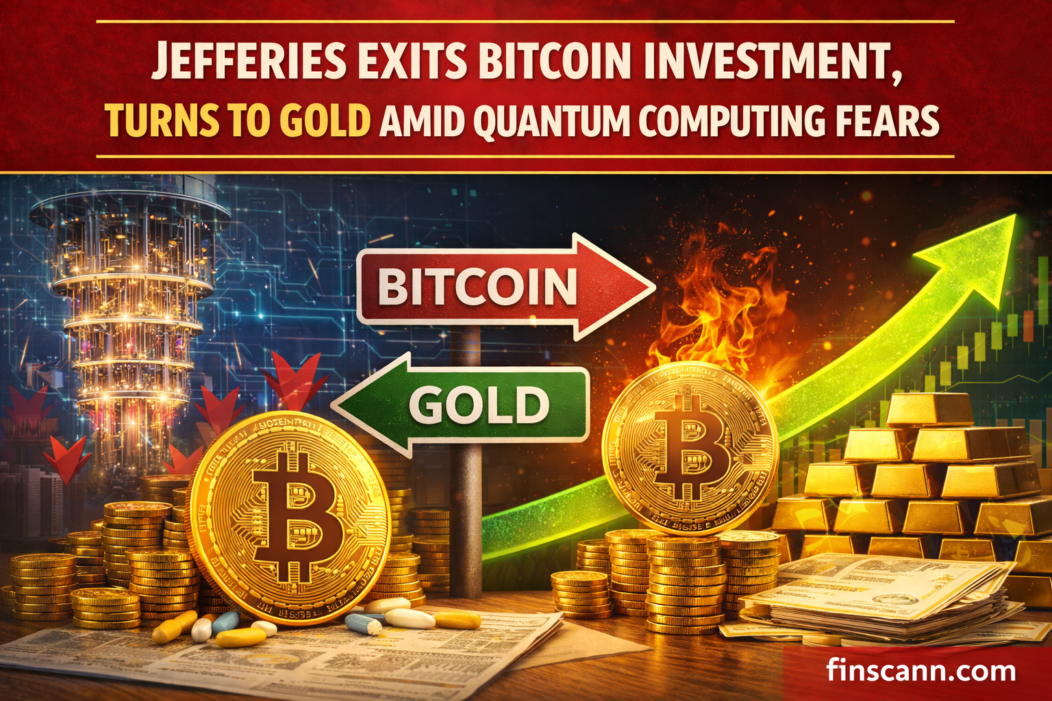 Jefferies Exits Bitcoin Investment, Turns to Gold Amid Quantum Computing Fears