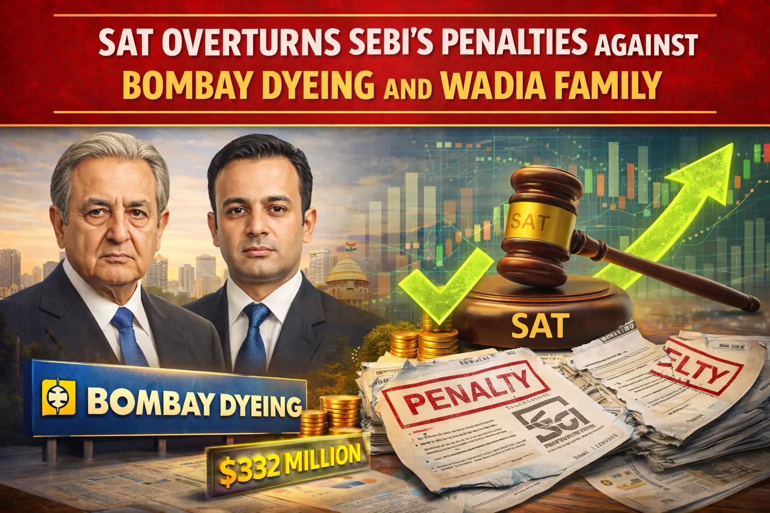 SAT Overturns Sebi's Penalties Against Bombay Dyeing and Wadia Family