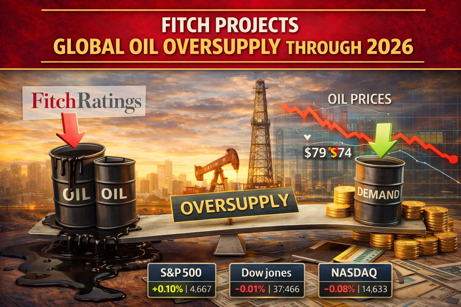 Global Oil Glut 2026: Fitch Ratings Forecasts Persistent Oversupply and Price Pressure