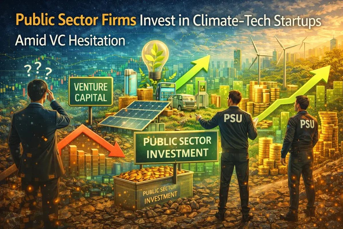 Public Sector Firms Invest in Climate-Tech Startups Amid VC Hesitation