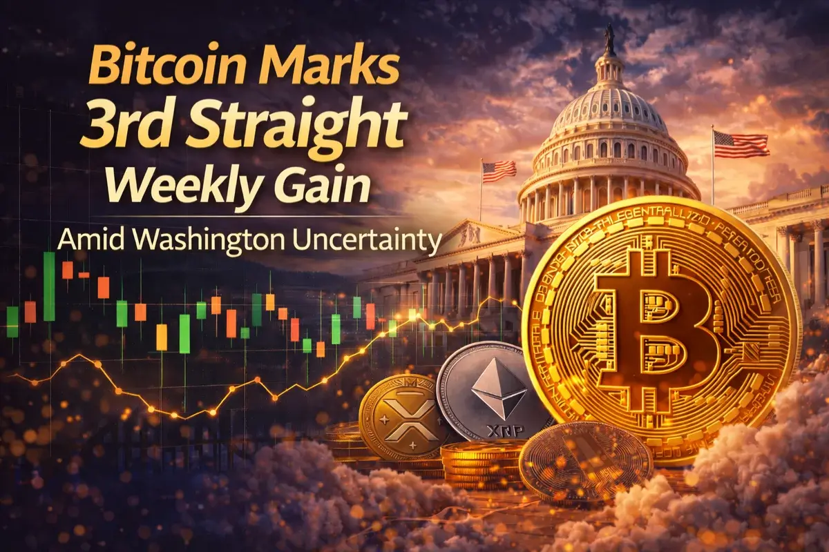 Bitcoin Records Third Straight Weekly Gain as Crypto Markets Navigate Washington Uncertainty