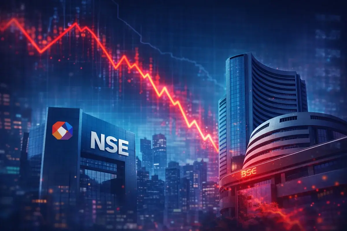 Indian Market Wrap: Sensex Slides Over 500 Points, Nifty Ends Below 25,550 as Risk-Off Mood Deepens