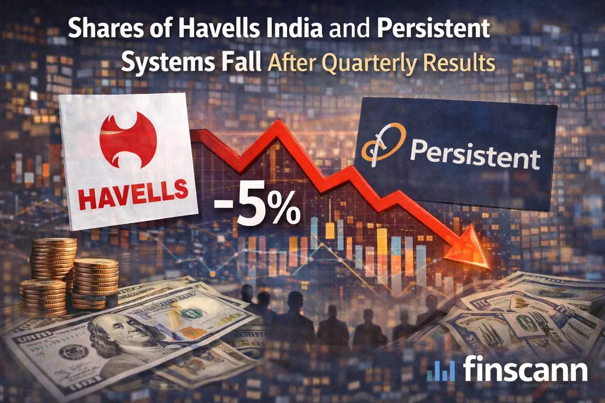 Havells India Shares Drop 5% as Persistent Systems Faces Decline Ahead of Earnings Report