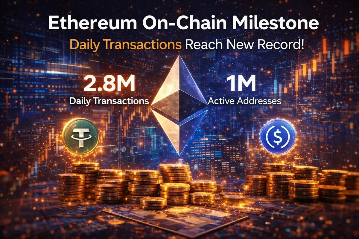Ethereum Hits New On-Chain Milestone as Daily Transactions Surge to Record Highs