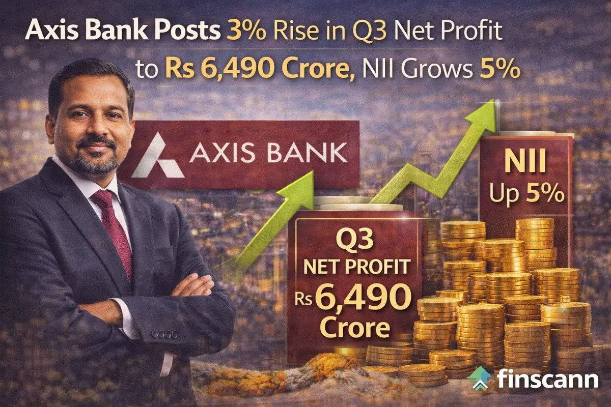 Axis Bank Posts 3% Rise in Q3 Net Profit to Rs 6,490 Crore, NII Grows 5%