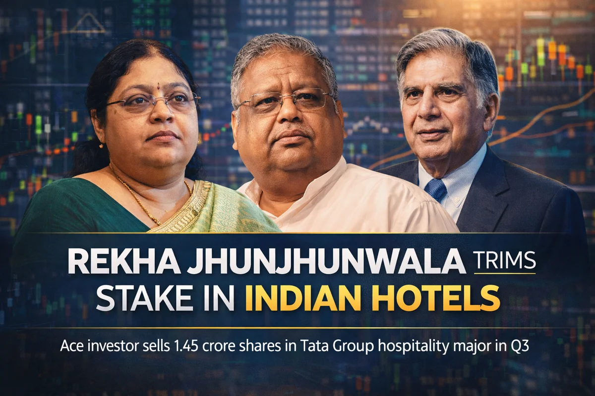 Rekha Jhunjhunwala Portfolio Update: Ace Investor Cuts Stake in Tata Group’s Indian Hotels in Q3 — Should Retail Investors Be Concerned?