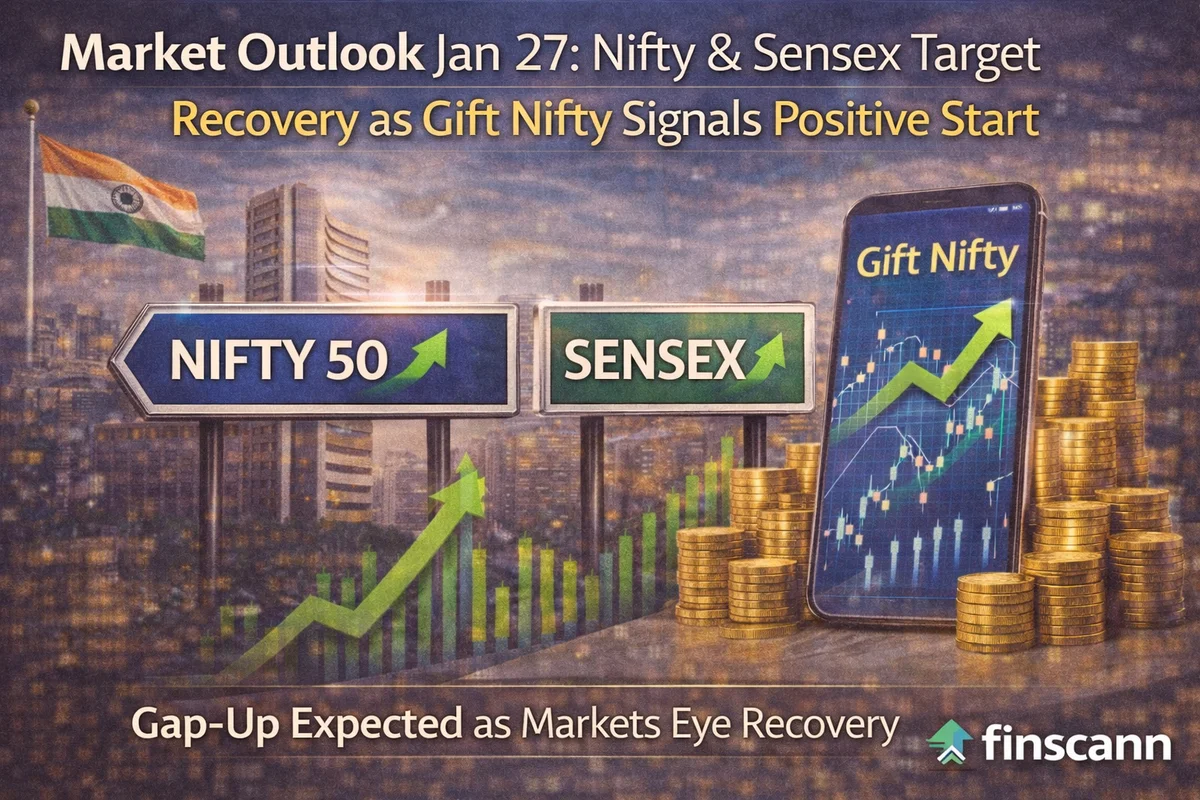 Market Outlook Jan 27: Nifty & Sensex Target Recovery as Gift Nifty Signals Positive Start