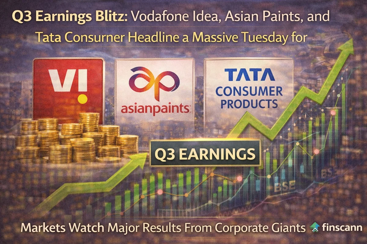 Q3 Earnings Blitz: Vodafone Idea, Asian Paints, and Tata Consumer Headline a Massive Tuesday for Corporate India