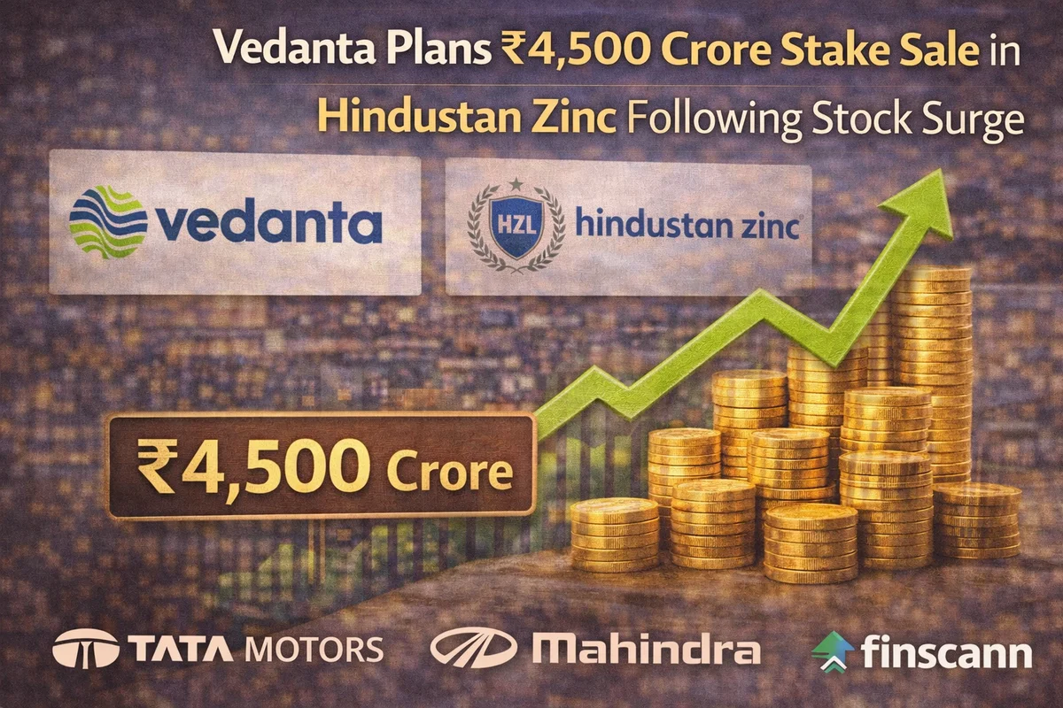 Vedanta Plans 4,500 Crore Stake Sale in Hindustan Zinc Following Stock Surge
