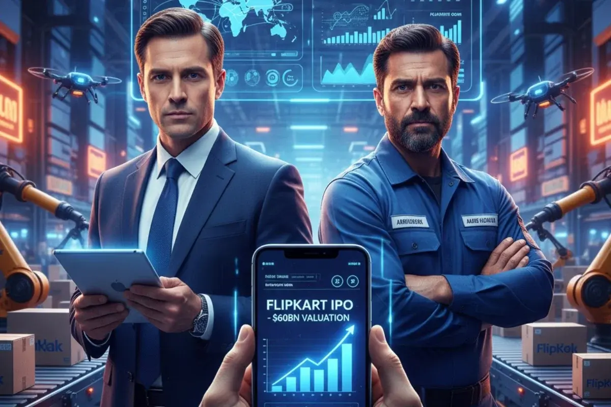 Flipkart - IPO announcement illustration