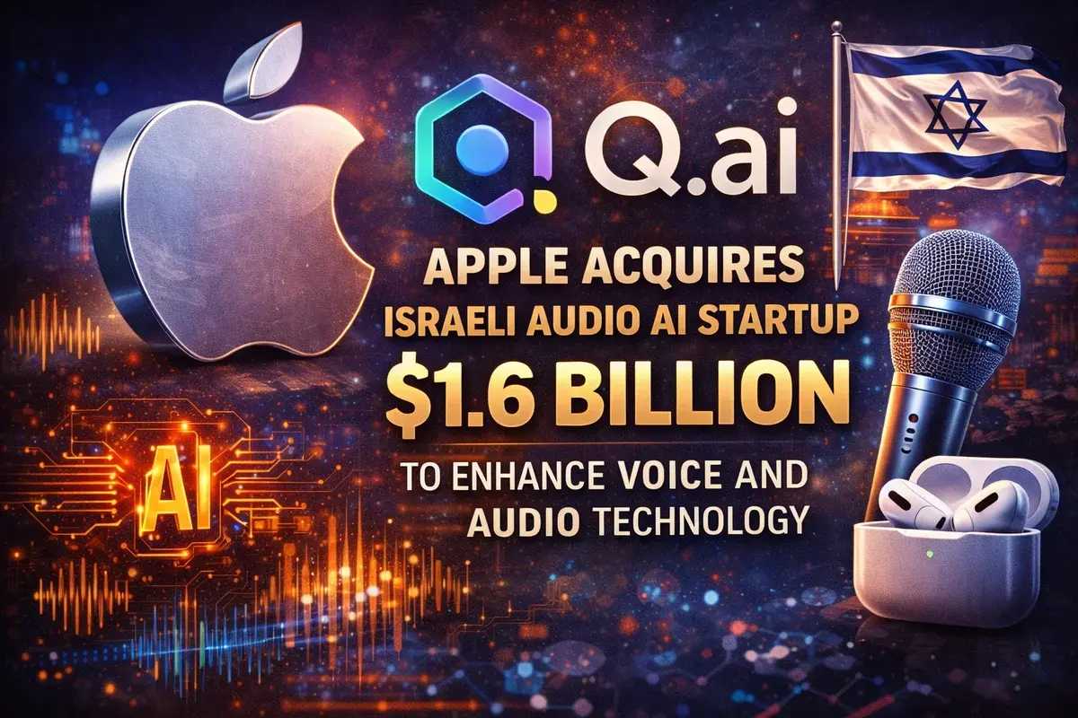 Apple Acquires Israeli Audio AI Startup Q.ai for $1.6 Billion to Enhance Voice and Audio Technology