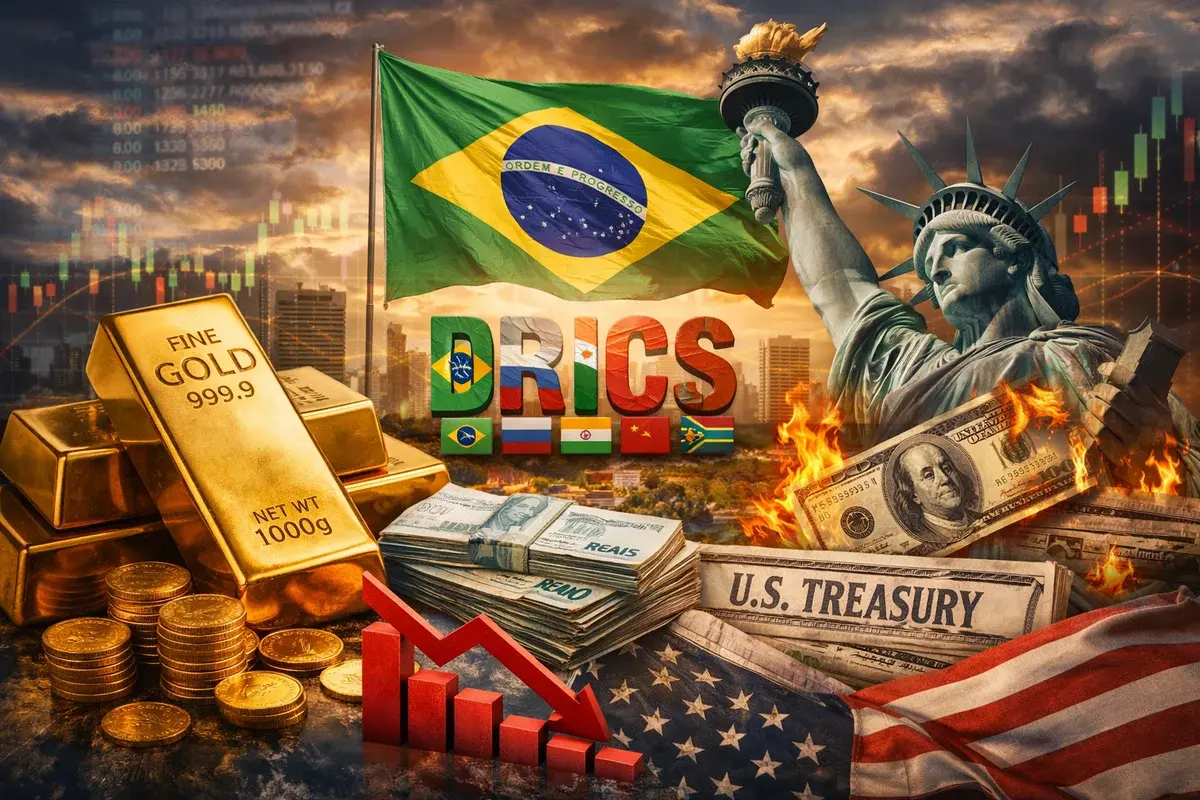 Brazil’s $61 Billion Treasury Exit: Gold Accumulation, De-Dollarization, and a Structural Shift in the Global Financial Order