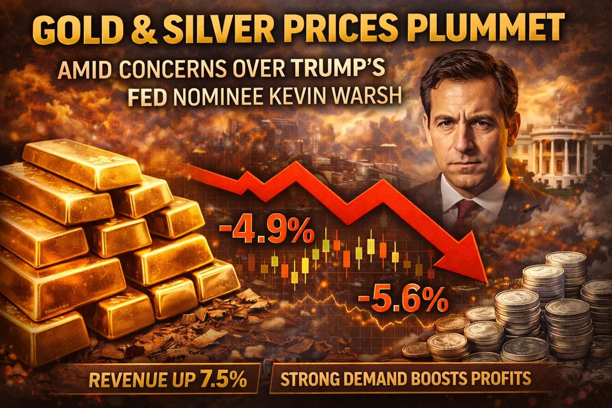 Gold and Silver Prices Plummet Amid Concerns Over Trump's Fed Nominee Kevin Warsh