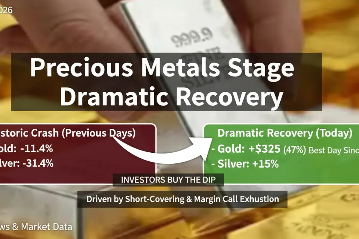 Gold and Silver Prices Surge After Recent Sell-Off, Marking a Strong Recovery