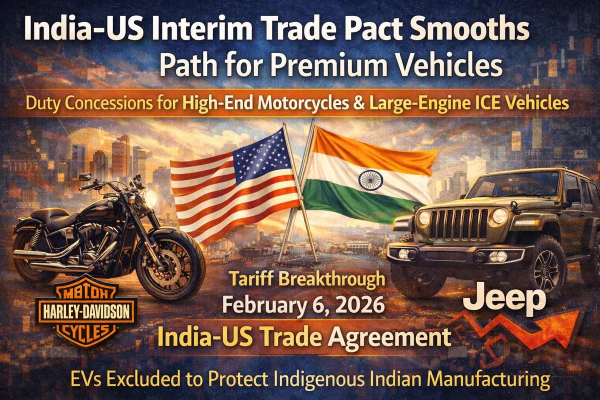 India-US Trade Agreement Unlocks Premium Mobility Market - February 2026 Analysis - financial news image