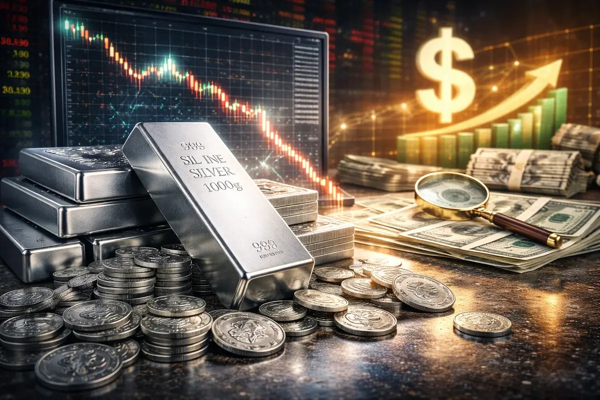 Silver Prices Drop Over 3% as U.S. Dollar Strengthens on Inflation Data