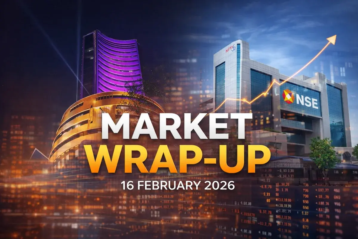 Indian Stock Market Wrap 16 Feb 2026: Nifty Near 25,500, Pharma Leads as IT & Metals Drag Indices - financial news image