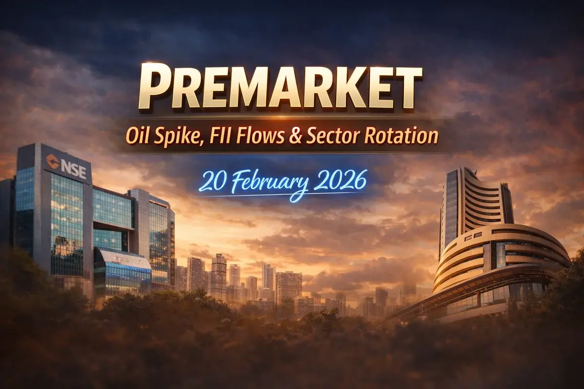 Premarket 20 Feb 2026: Nifty Outlook, Oil Surge Impact, PSU Energy Stocks & FII Strategy