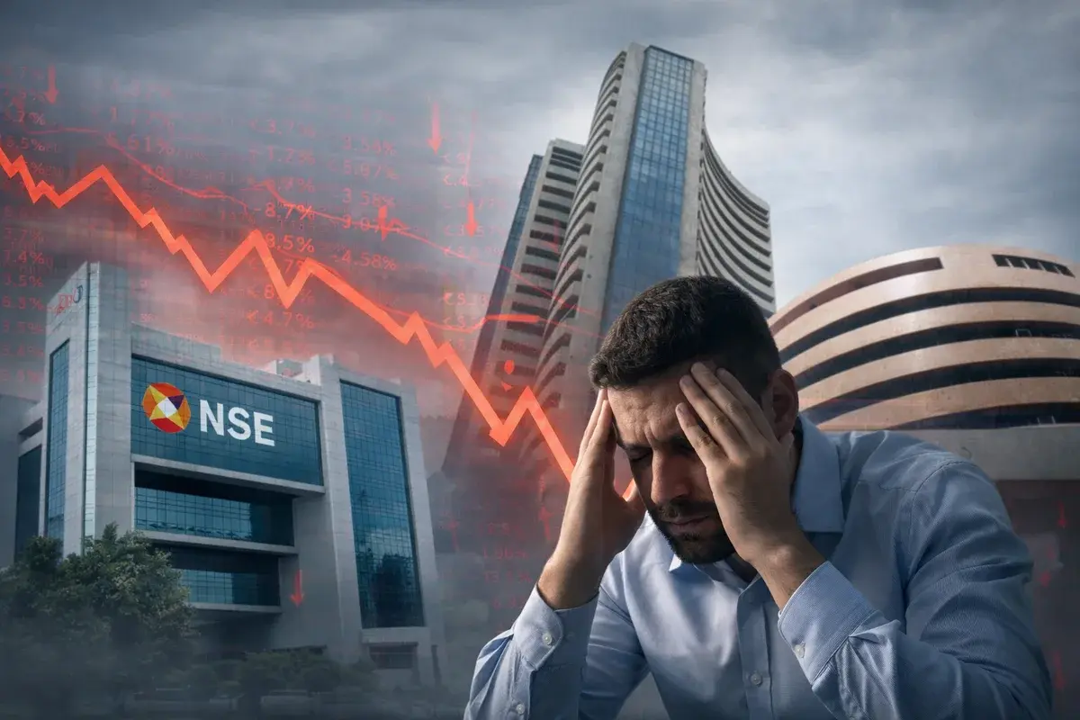 ₹3 Lakh Crore Selloff – Sensex Tumbles Over 800 Points, Nifty Below 25,550 Amid 6 Major Factors (February 2026)