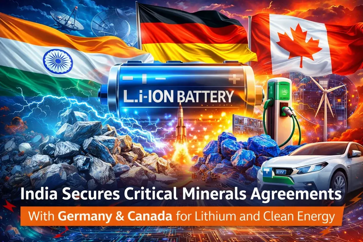 India Approves Critical Minerals Pact with Germany & Canada to Boost Lithium and Clean Energy Supply - financial news image