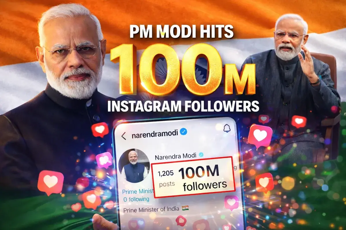 PM Narendra Modi Crosses 100 Million Instagram Followers, Becomes First World Leader to Hit Milestone