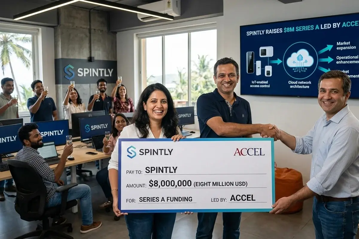 Spintly Secures ₹66.5 Crore ($8 Million) Series A Funding in February 2026, Led by Accel