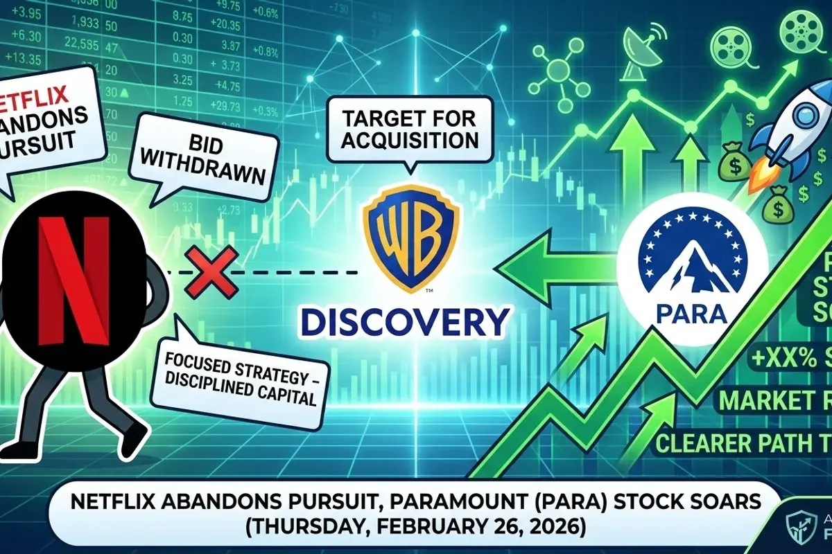 Netflix Abandons Warner Bros Bid, Catapulting Paramount Global Stock Amid February 2026 Market Rally