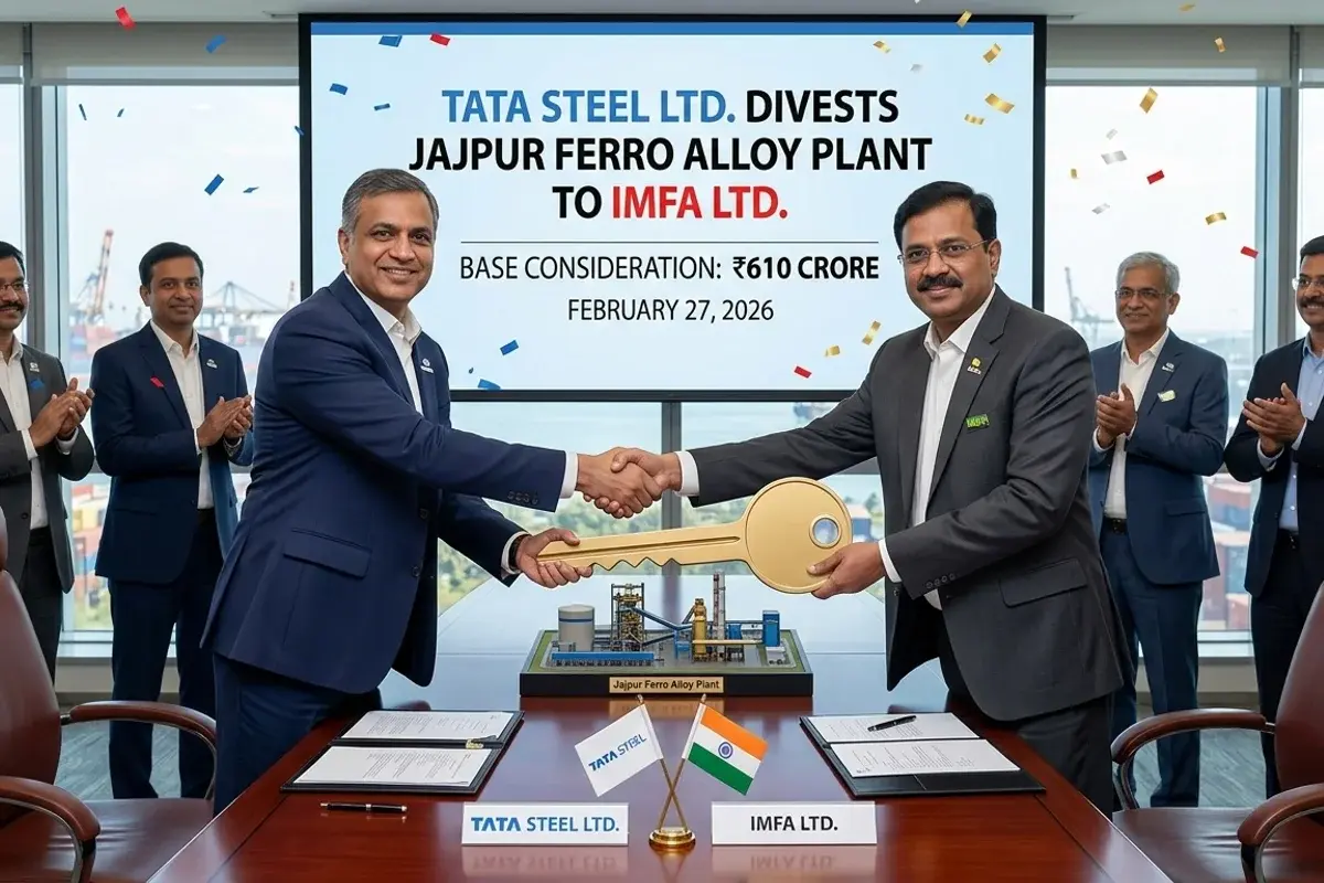 Tata Steel Completes Strategic ₹610 Crore Jajpur Ferro Alloy Plant Sale